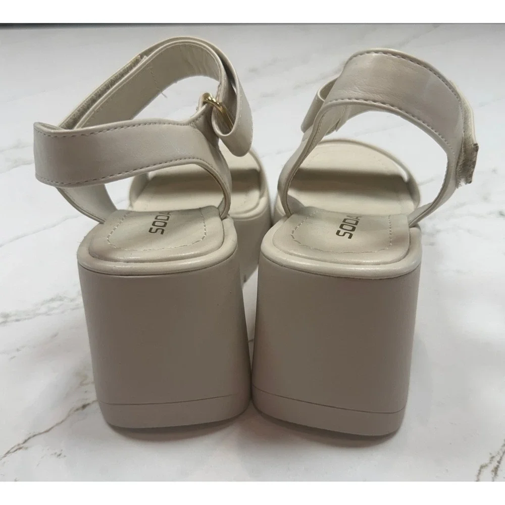Soda Hitto Strap‎ Lug Sole Wedge Sandal
